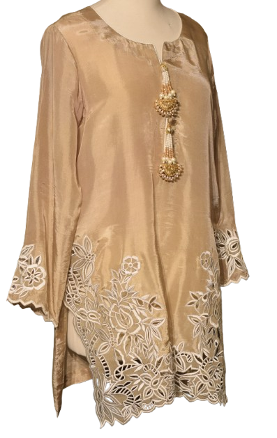 Sheesha Silk with Cut Work Embroidery | 2 Pc |