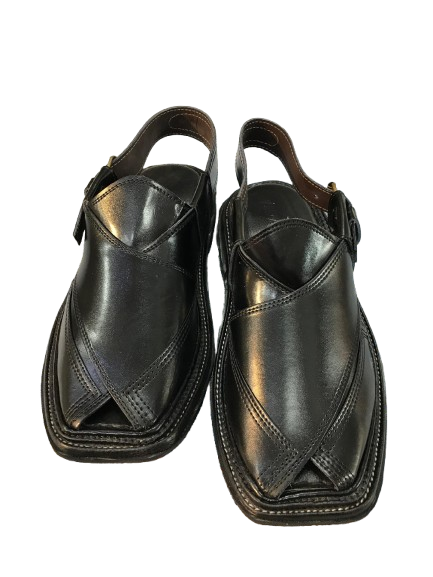 Peshawari Chapel | Imported leather | Black