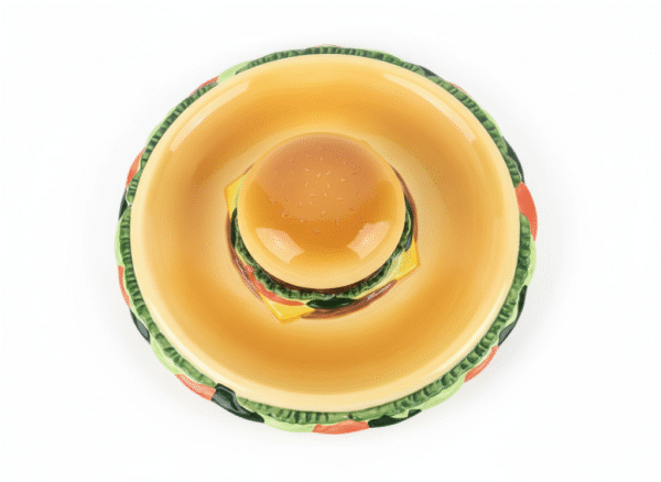 Hamburger Chip and Dip Serving Platter